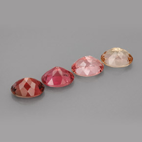Pedras preciosas de turmalina multicolorido natural de  ct, corte oval, VVS-VS