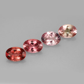Pedras preciosas de turmalina multicolorido natural de  ct, corte oval, VVS-VS