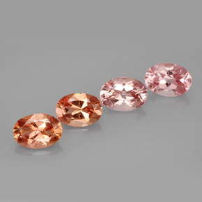 Pedras preciosas de turmalina multicolorido natural de  ct, corte oval, VVS-VS
