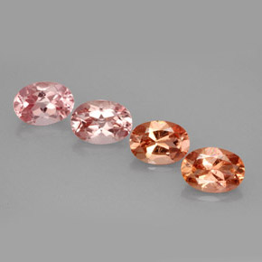 Pedras preciosas de turmalina multicolorido natural de  ct, corte oval, VVS-VS