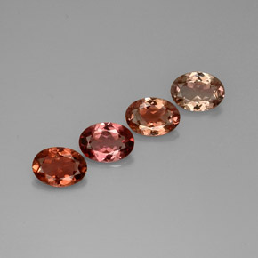 Pedras preciosas de turmalina multicolorido natural de  ct, corte oval, VVS-VS