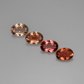 Pedras preciosas de turmalina multicolorido natural de  ct, corte oval, VVS-VS