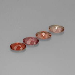 Pedras preciosas de turmalina multicolorido natural de  ct, corte oval, VVS-VS