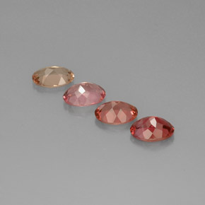 Pedras preciosas de turmalina multicolorido natural de  ct, corte oval, VVS-VS