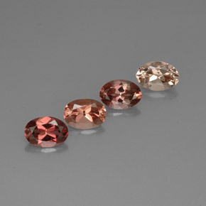 Pedras preciosas de turmalina multicolorido natural de  ct, corte oval, VVS-VS
