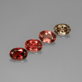 Pedras preciosas de turmalina multicolorido natural de  ct, corte oval, VVS-VS