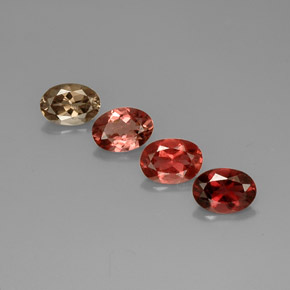 Pedras preciosas de turmalina multicolorido natural de  ct, corte oval, VVS-VS