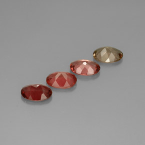 Pedras preciosas de turmalina multicolorido natural de  ct, corte oval, VVS-VS