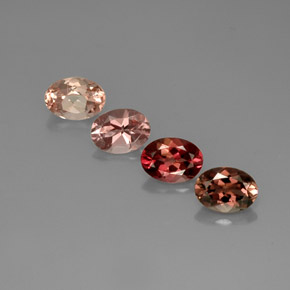 Pedras preciosas de turmalina multicolorido natural de  ct, corte oval, VVS-VS
