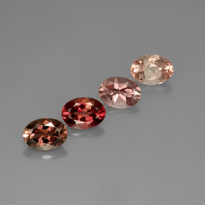 Pedras preciosas de turmalina multicolorido natural de  ct, corte oval, VVS-VS