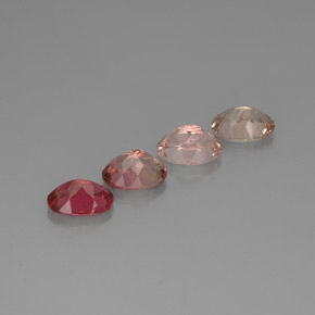 Pedras preciosas de turmalina multicolorido natural de  ct, corte oval, VVS-VS