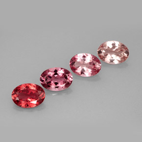 Pedras preciosas de turmalina multicolorido natural de  ct, corte oval, VVS-VS