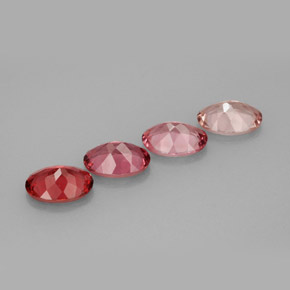 Pedras preciosas de turmalina multicolorido natural de  ct, corte oval, VVS-VS
