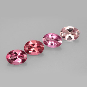 Pedras preciosas de turmalina multicolorido natural de  ct, corte oval, VVS-VS