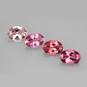 Pedras preciosas de turmalina multicolorido natural de  ct, corte oval, VVS-VS