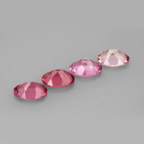 Pedras preciosas de turmalina multicolorido natural de  ct, corte oval, VVS-VS