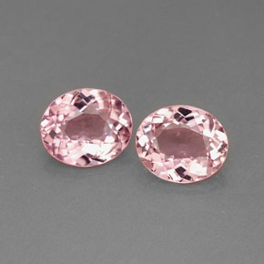 Pedras preciosas de turmalina rosa natural de  ct, corte oval, VVS