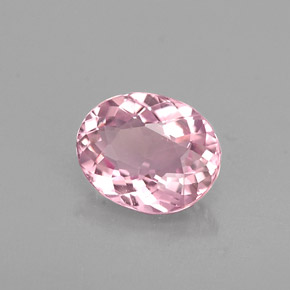 Turmalina rosa natural 0,69ct, corte oval, VVS