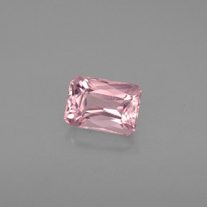 Turmalina rosa natural 0,72ct, corte esmeralda, VVS-VS