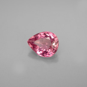 Turmalina rosa natural 0,66ct, formato de pêra, VS