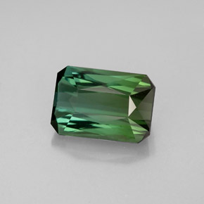 Turmalina verde natural 1,74ct, corte esmeralda, VVS-VS