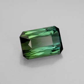 Turmalina verde natural 1,74ct, corte esmeralda, VVS-VS