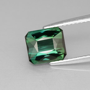 Turmalina verde natural 2,04ct, corte esmeralda, VS