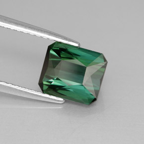 Turmalina verde natural 2,04ct, corte esmeralda, VS