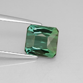 Turmalina verde natural 1,70ct, corte esmeralda, VVS-VS