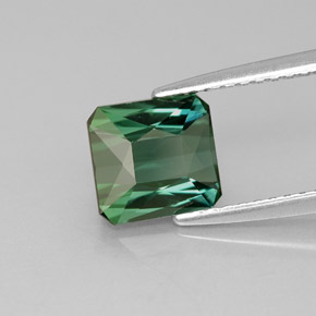Turmalina verde natural 1,70ct, corte esmeralda, VVS-VS