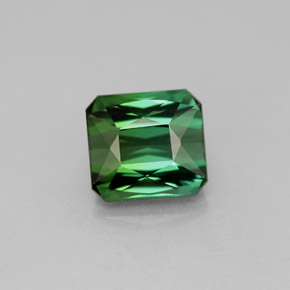 Turmalina verde natural 1,93ct, corte esmeralda, VVS