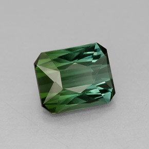 Turmalina verde natural 1,51ct, corte esmeralda, VVS-VS