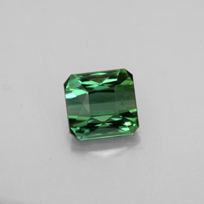 Turmalina verde natural 1,63ct, corte esmeralda, VVS