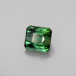 Turmalina verde natural 1,63ct, corte esmeralda, VVS