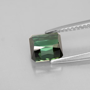 Turmalina verde natural 1,63ct, corte esmeralda, VVS