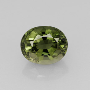 Turmalina verde natural 1,37ct, corte oval, VVS-VS