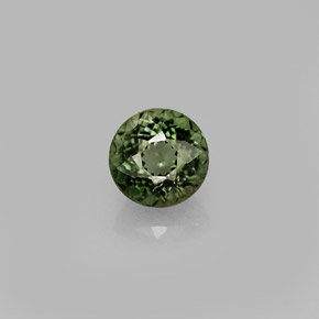 Turmalina verde natural 0,93ct, corte redondo, VVS