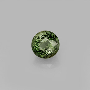 Turmalina verde natural 0,93ct, corte redondo, VVS