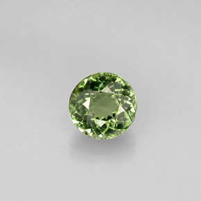Turmalina verde natural 0,80ct, corte redondo, VVS
