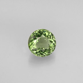 Turmalina verde natural 0,80ct, corte redondo, VVS