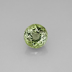 Turmalina verde natural 1,47ct, corte redondo, VVS