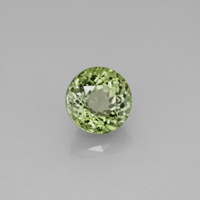 Turmalina verde natural 1,47ct, corte redondo, VVS