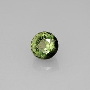 Turmalina verde natural 1,45ct, corte redondo, VVS