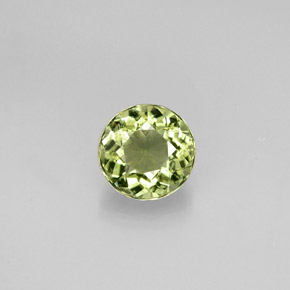 Turmalina verde natural 0,80ct, corte redondo, VVS