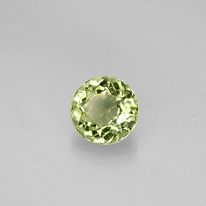 Turmalina verde natural 0,80ct, corte redondo, VVS