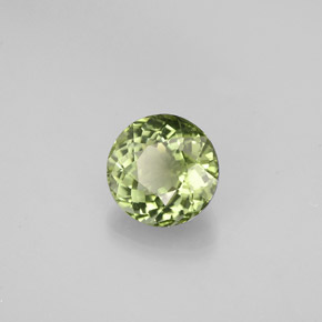 Turmalina verde natural 0,88ct, corte redondo, VVS