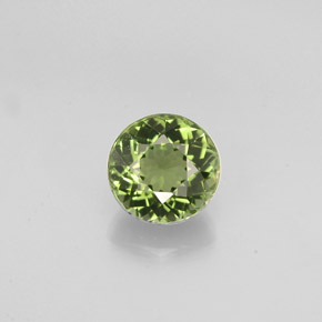 Turmalina verde natural 0,90ct, corte redondo, VVS