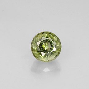 Turmalina verde natural 0,93ct, corte redondo, VS