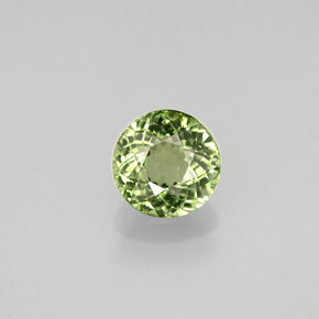 Turmalina verde natural 0,87ct, corte redondo, VVS-VS