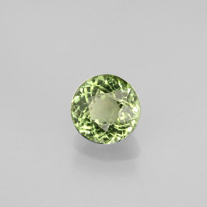 Turmalina verde natural 0,87ct, corte redondo, VVS-VS